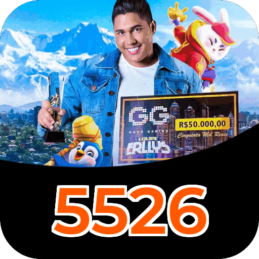Interface do aplicativo 5526 mostrando jogos disponíveis no iOS e Android